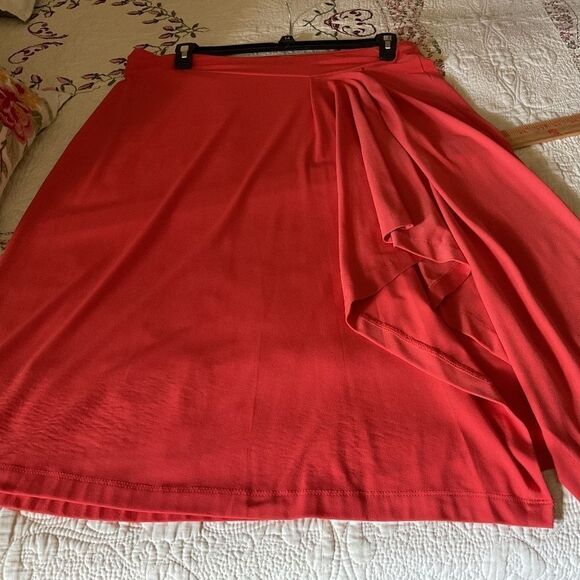 Michael KORS ASYMMETRICAL ORANGE  WOMAN SKIRT SIZE US XL​​ - Picture 8 of 14